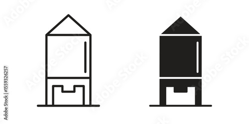 Silo icon pack. Flat Vector Icon Design Element.