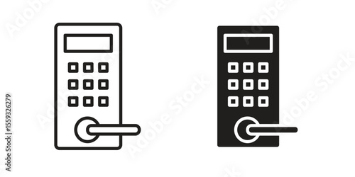Smart lock icon vector, Symbol, logo illustrations