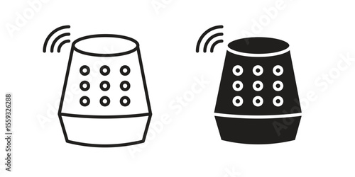 Smart speaker icon pack. Flat Vector Icon Design Element.