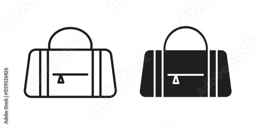 Sports bag icon pack. Flat Vector Icon Design Element.