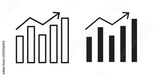 Stagflation icon pack. Flat Vector Icon Design Element.