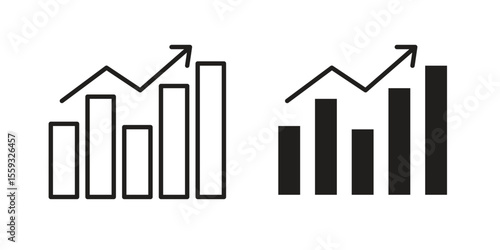 Stagflation icon pack. Flat Vector Icon Design Element.