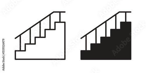 Stairs icon pack. Flat Vector Icon Design Element.