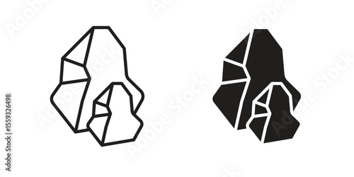 Stone icon pack. Flat Vector Icon Design Element.