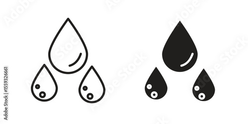 Tear drop icon pack. Flat Vector Icon Design Element.