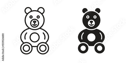 Teddy bear icon vector, Symbol, logo illustrations