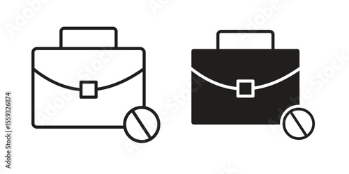 Unemployment icon pack. Flat Vector Icon Design Element.
