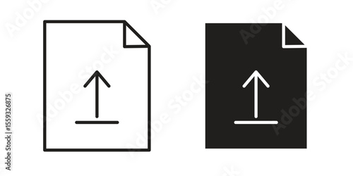 Upload file icon pack. Flat Vector Icon Design Element.