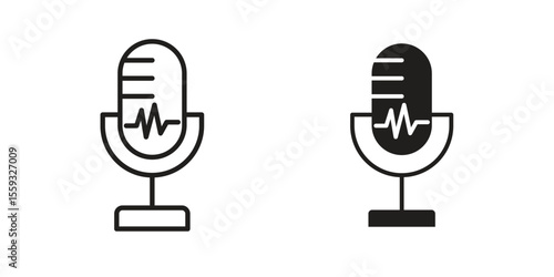 Voice recognition icon pack. Flat Vector Icon Design Element.