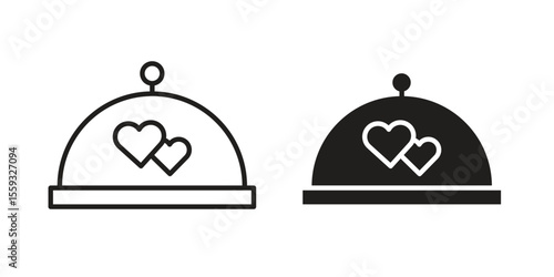 Wedding dinner icon pack. Flat Vector Icon Design Element.