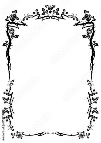 Vintage roses frame