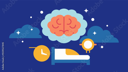 Sleep for Brain Health Lack of sleep can affect brain functioning so this workshop emphasizes the importance of getting quality rest and shares tips for improving sleep habits.. Vector illustration