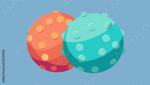 Soft squishy balls that can be squeezed or thrown for both tactile and sensory input.. Vector illustration