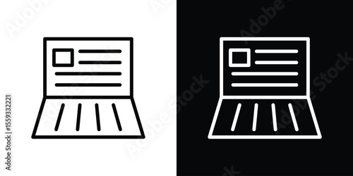 Bankbook icon in trendy stroke thin linear style.