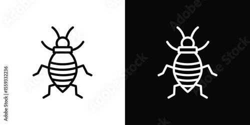 Bedbug icon in trendy stroke thin linear style.
