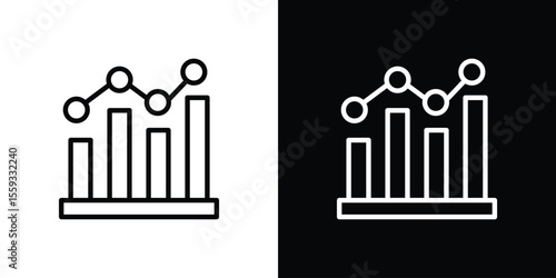 Benchmarking icon in trendy stroke thin linear style.