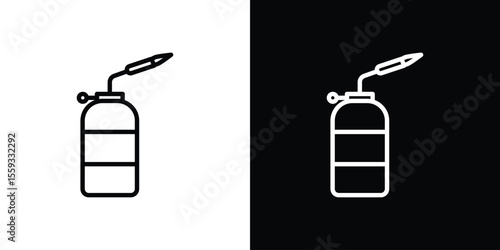 Blowtorch icon in trendy stroke thin linear style.