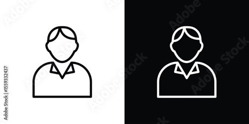 Cashier icon in trendy stroke thin linear style.