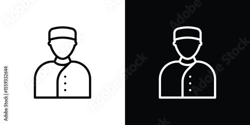 Concierge icon in trendy stroke thin linear style.