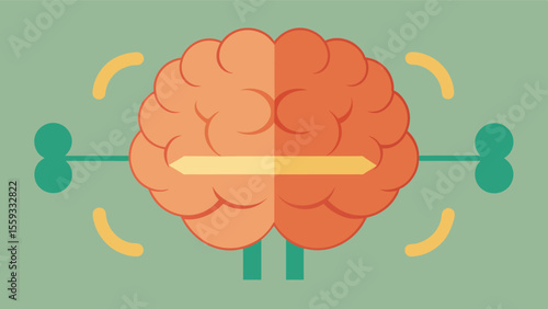Illustration of a healthy cerebellum responsible for motor coordination and balance.. Vector illustration