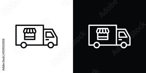 Food truck icon vector, Symbol, logo illustrations