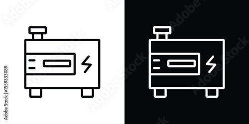 Generator icon in trendy stroke thin linear style.