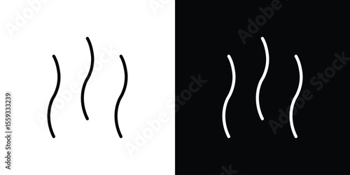 Hot icon in trendy stroke thin linear style.