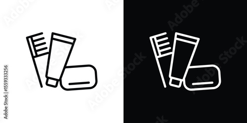 hygiene kit icon in trendy stroke thin linear style.