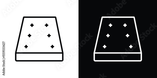 Mattress icon in trendy stroke thin linear style.