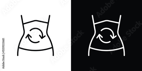 Metabolism icon in trendy stroke thin linear style.