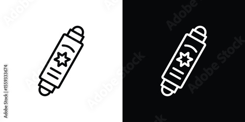 Mezuzah icon in trendy stroke thin linear style.