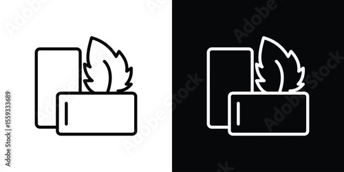 Mint gum icon in trendy stroke thin linear style.