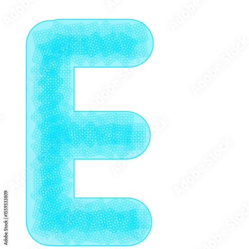 blue letter e