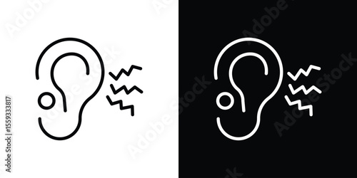 Otitis icon in trendy stroke thin linear style.