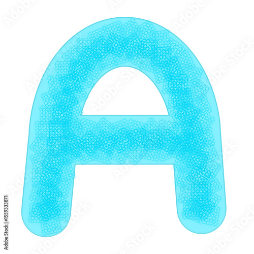 blue letter a