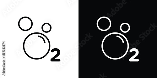 Oxygen O2 icon vector, Symbol, logo illustrations