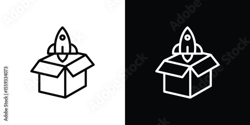 Product release icon in trendy stroke thin linear style.