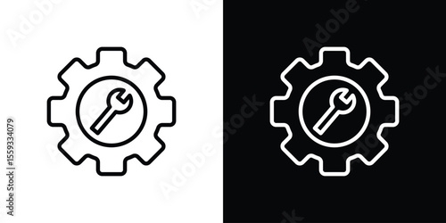Productivity tools icon in trendy stroke thin linear style.