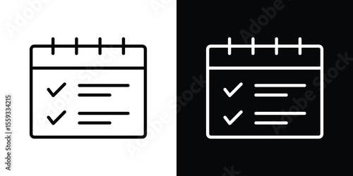 Reservation icon in trendy stroke thin linear style.