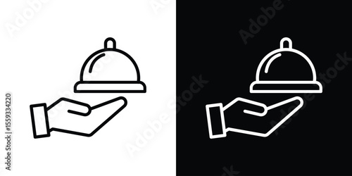 Restaurant Tray icon in trendy stroke thin linear style.