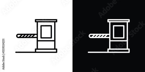 Road toll icon in trendy stroke thin linear style.