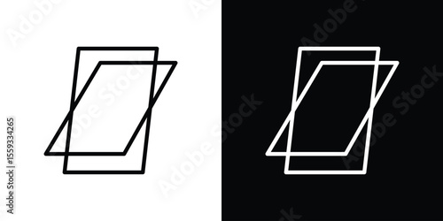Roof window icon in trendy stroke thin linear style.