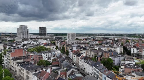 European city from a bird's eye view