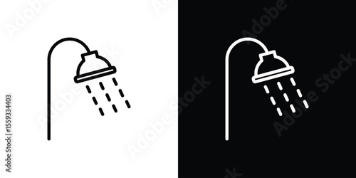 Shower Head icon in trendy stroke thin linear style.