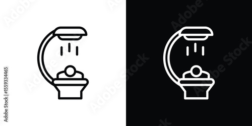 Solarium icon in trendy stroke thin linear style.