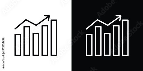 Stagflation icon in trendy stroke thin linear style.