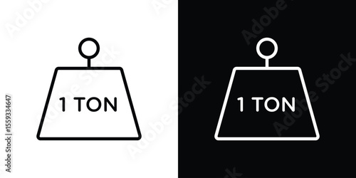 Tonne icon in trendy stroke thin linear style.