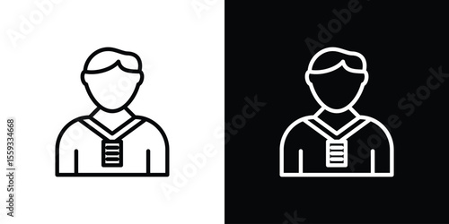 Tourist Guide icon in trendy stroke thin linear style.