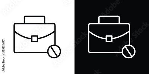 Unemployment icon in trendy stroke thin linear style.