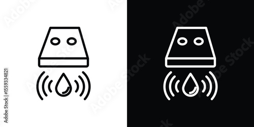 Water sensor icon in trendy stroke thin linear style.